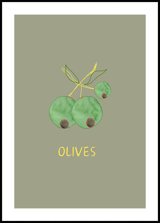 Olives in Green Plakat