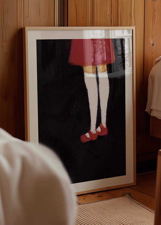 Girl With White Knee High Socks Plakat