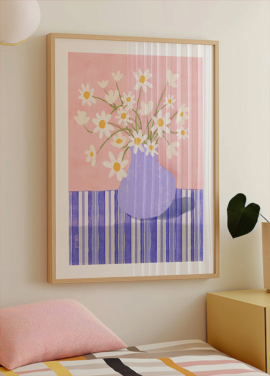 Quirky Daisies in a Vase Plakat
