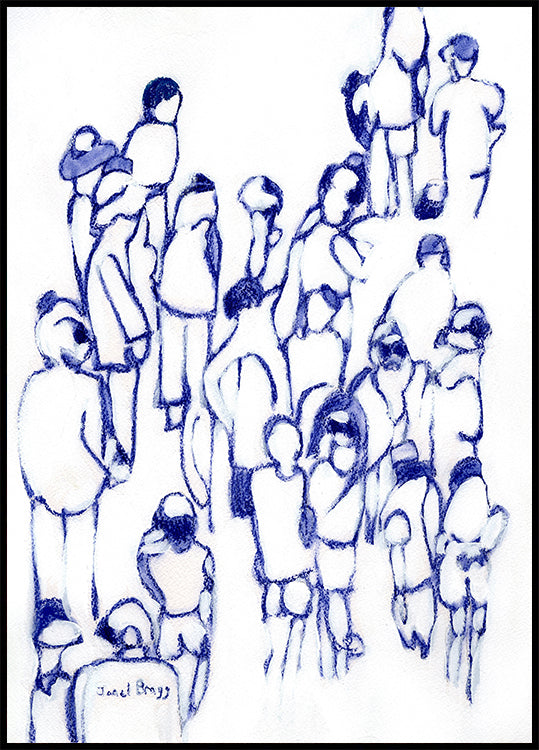 Crowd In Blue Plakat