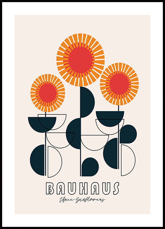 Bauhaus - Three Sunflowers Plakat