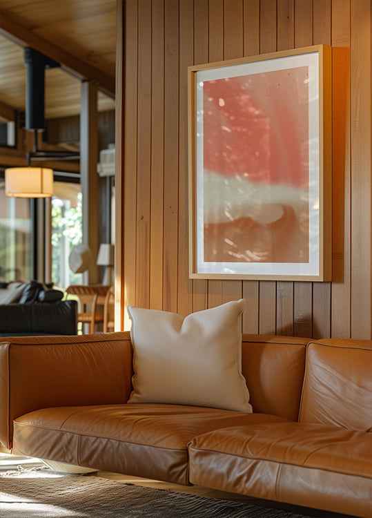 Abstract landscape in soft pastels Plakat