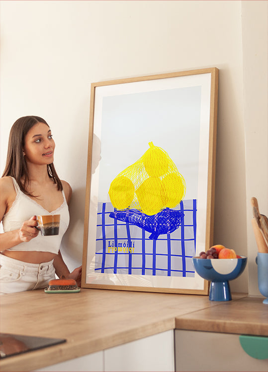 Lemons in bag Plakat