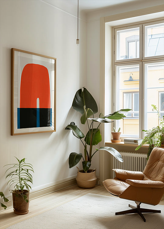 Blue and red 8 Plakat