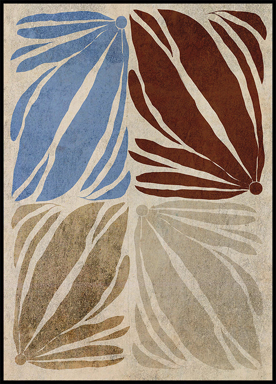 Colorful Leaf Quartet Plakat