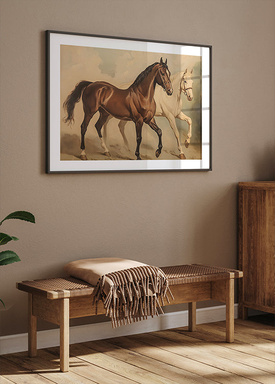 Duo Horses Galloping Plakat