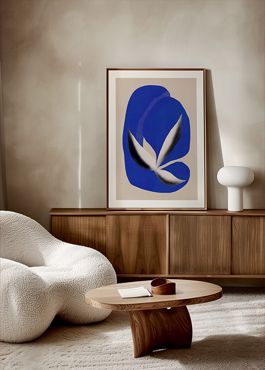 Liquid cobalt blue abstraction 02 Plakat