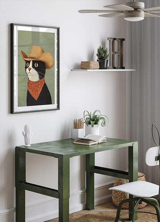 Cowboy Black Cat Plakat