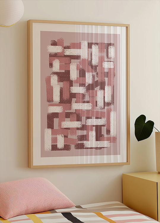 Blush Grid Plakat