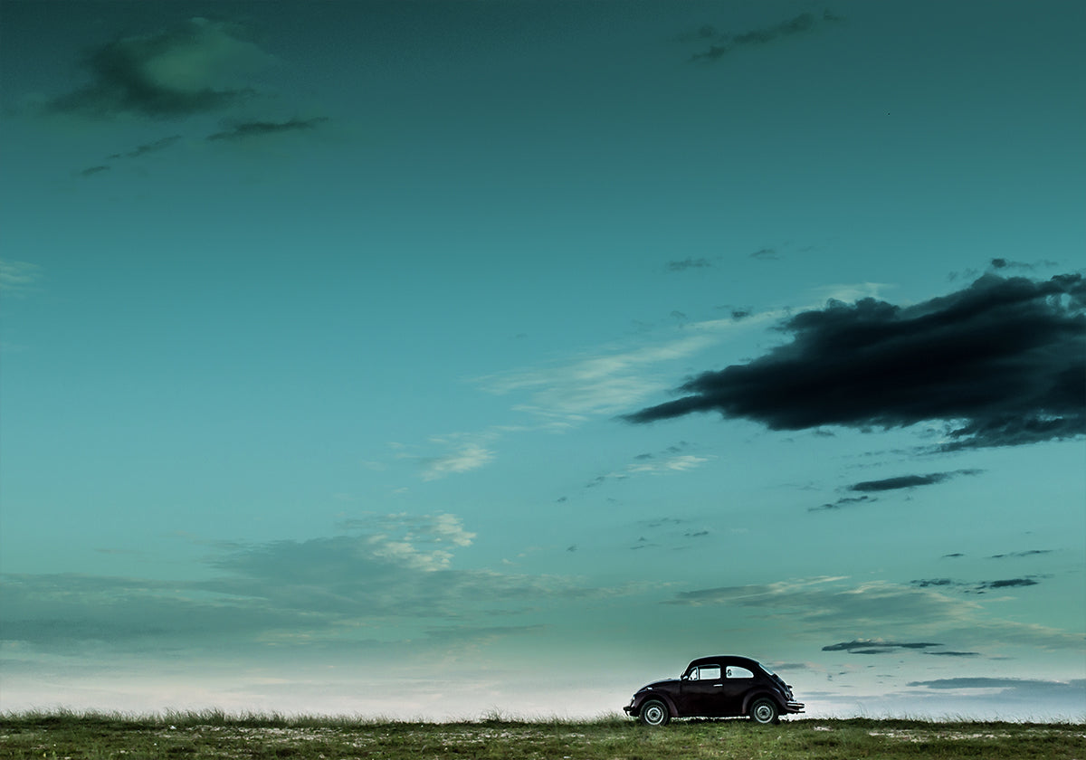 The Red VW Beetle Plakat