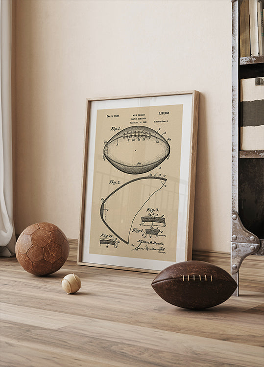 Football Patent 1938 Plakat