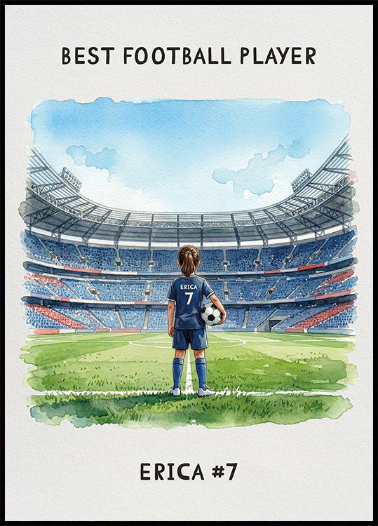 Youth football Girl Personal Plakat