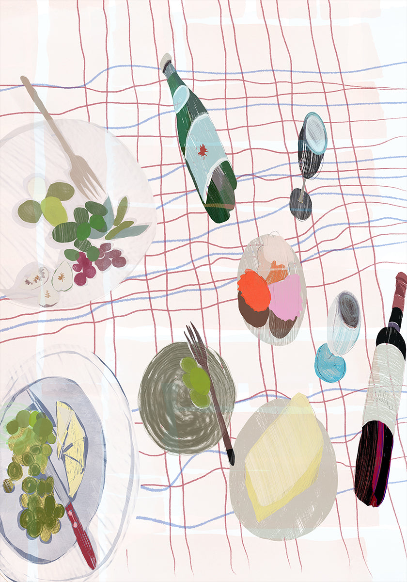 Food and Wine Picnic Plakat