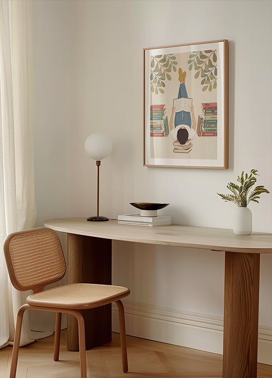 Lying On My Back Reading a Book Plakat