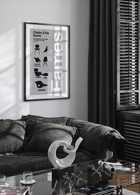 Eames Chairs A1.png Plakat