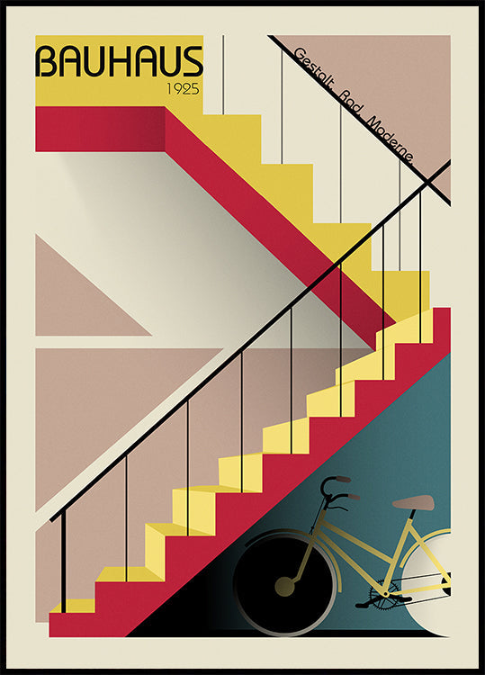 Bauhaus-Gestalt. Rad. Moderne Shape. Wheel. Modern Plakat