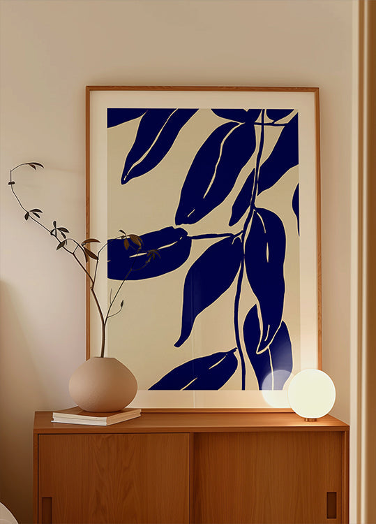 Indigo Leaves Dance Plakat