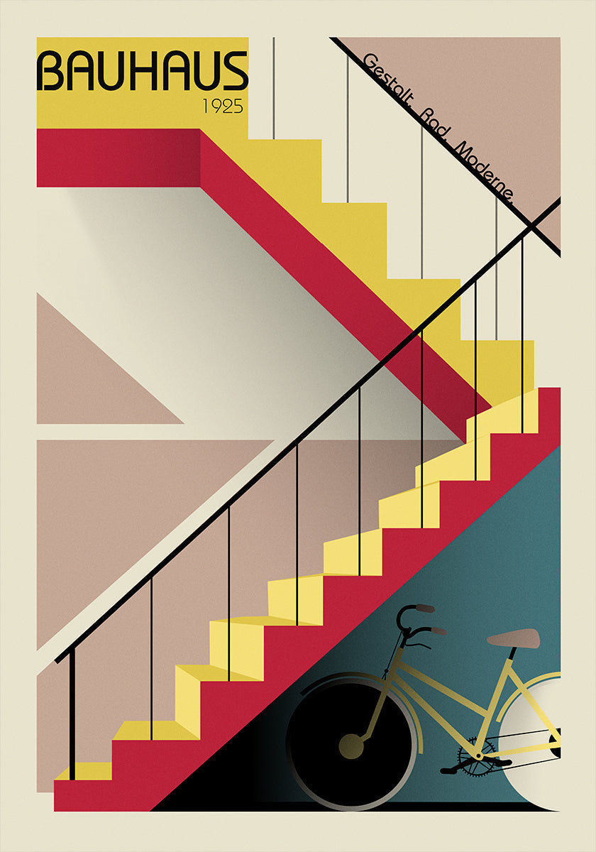 Bauhaus-Gestalt. Rad. Moderne Shape. Wheel. Modern Plakat