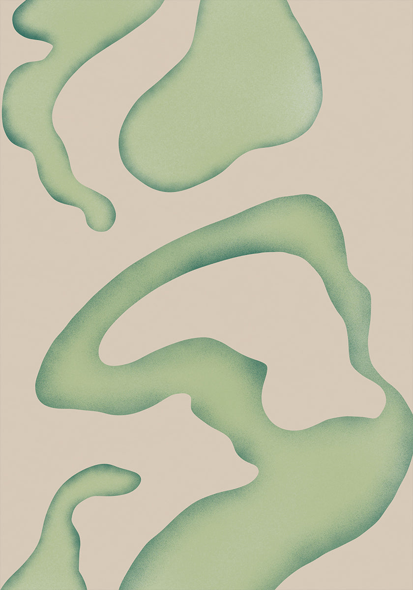 Flowing Green Essence Plakat
