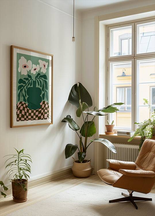 Bold Blossom Pottery Plakat