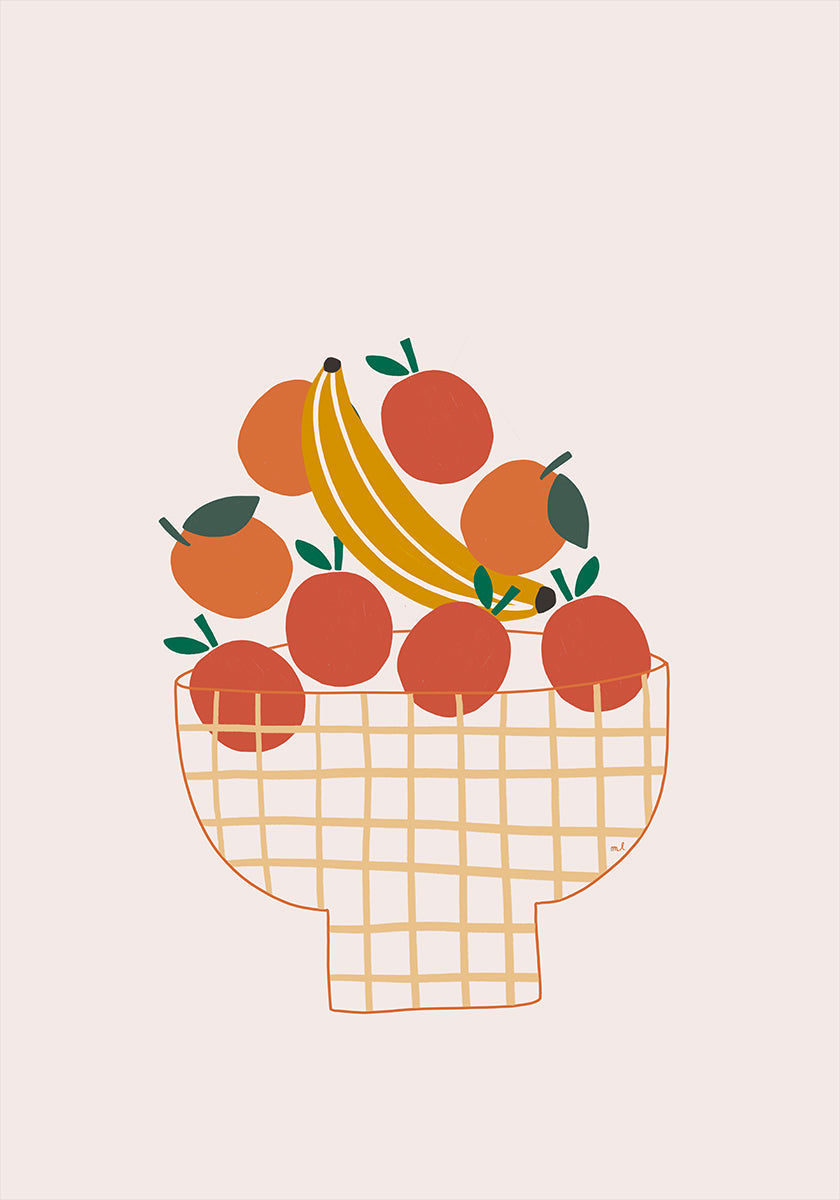 Colorful Fruit Bowl Plakat