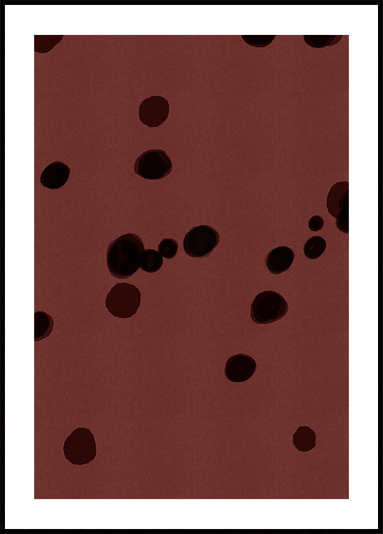 Dark Cocoa Dots Plakat