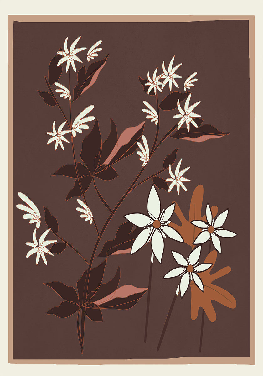 Blossoms in Cocoa Plakat