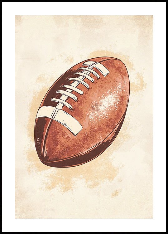 American Football Ball Plakat
