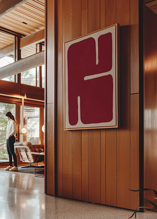 Crimson Contours Plakat