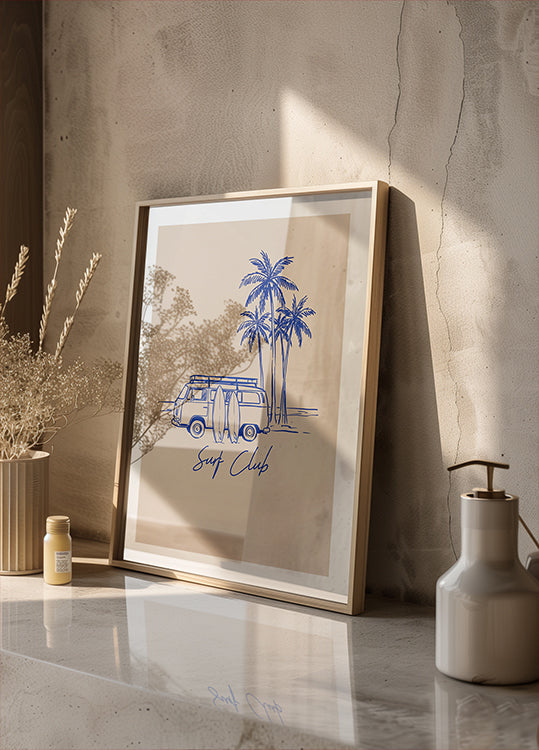 4 Freepik  Remove Surfboards Above the Van and Place Two Surf  19114 Topaz Plakat