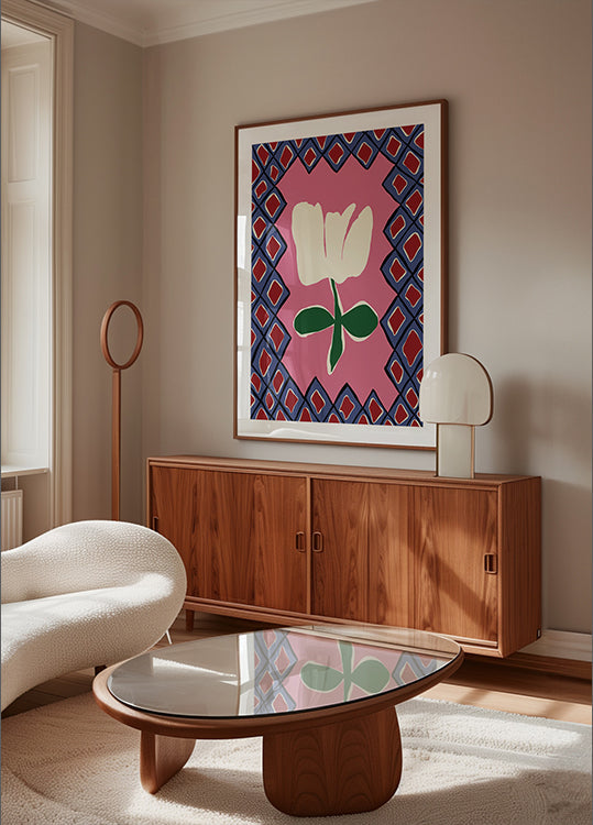 Petal plaid playtime I Plakat