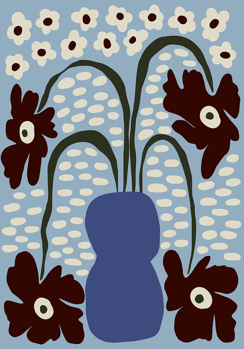 Dropping orange fern Plakat