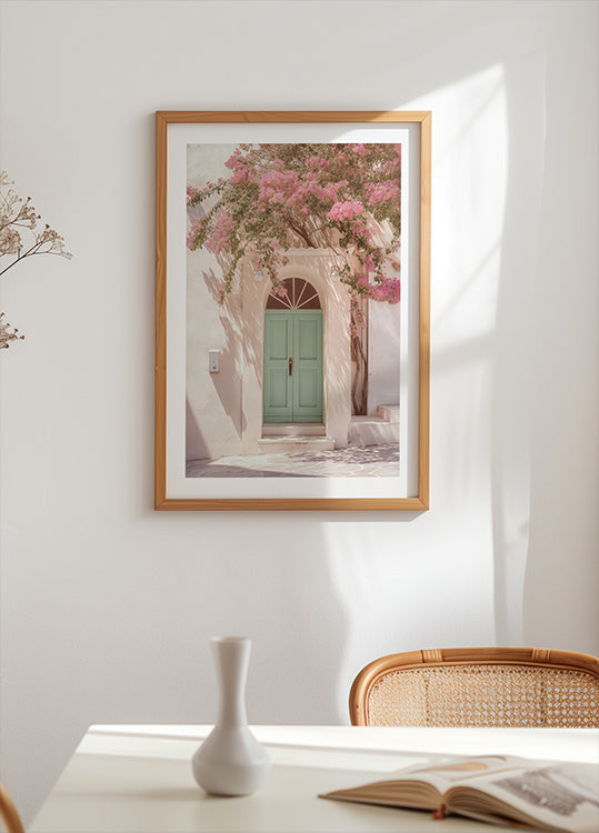 Pastel Doorway - Blooming Floral Entrance Plakat