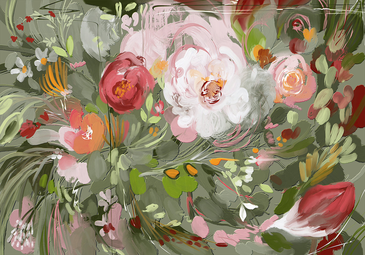 Floral Whirlwind Plakat