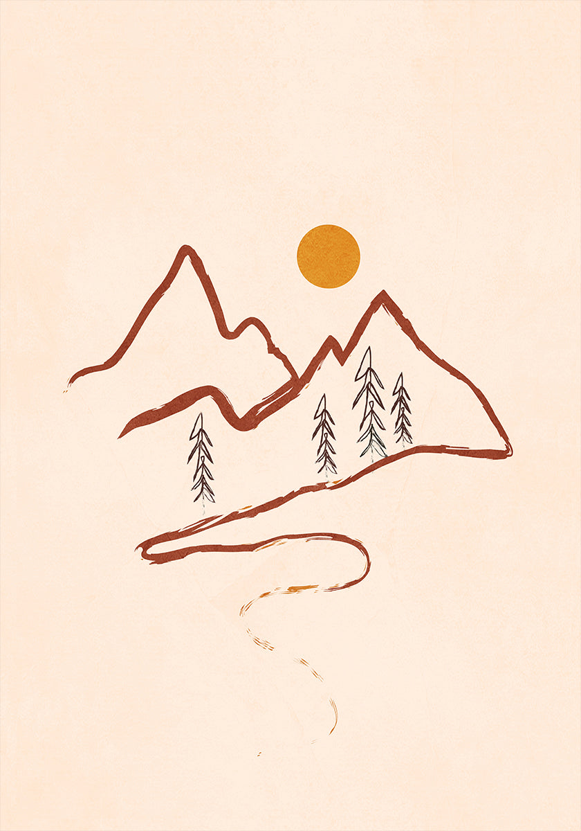 Minimal Mountain Plakat