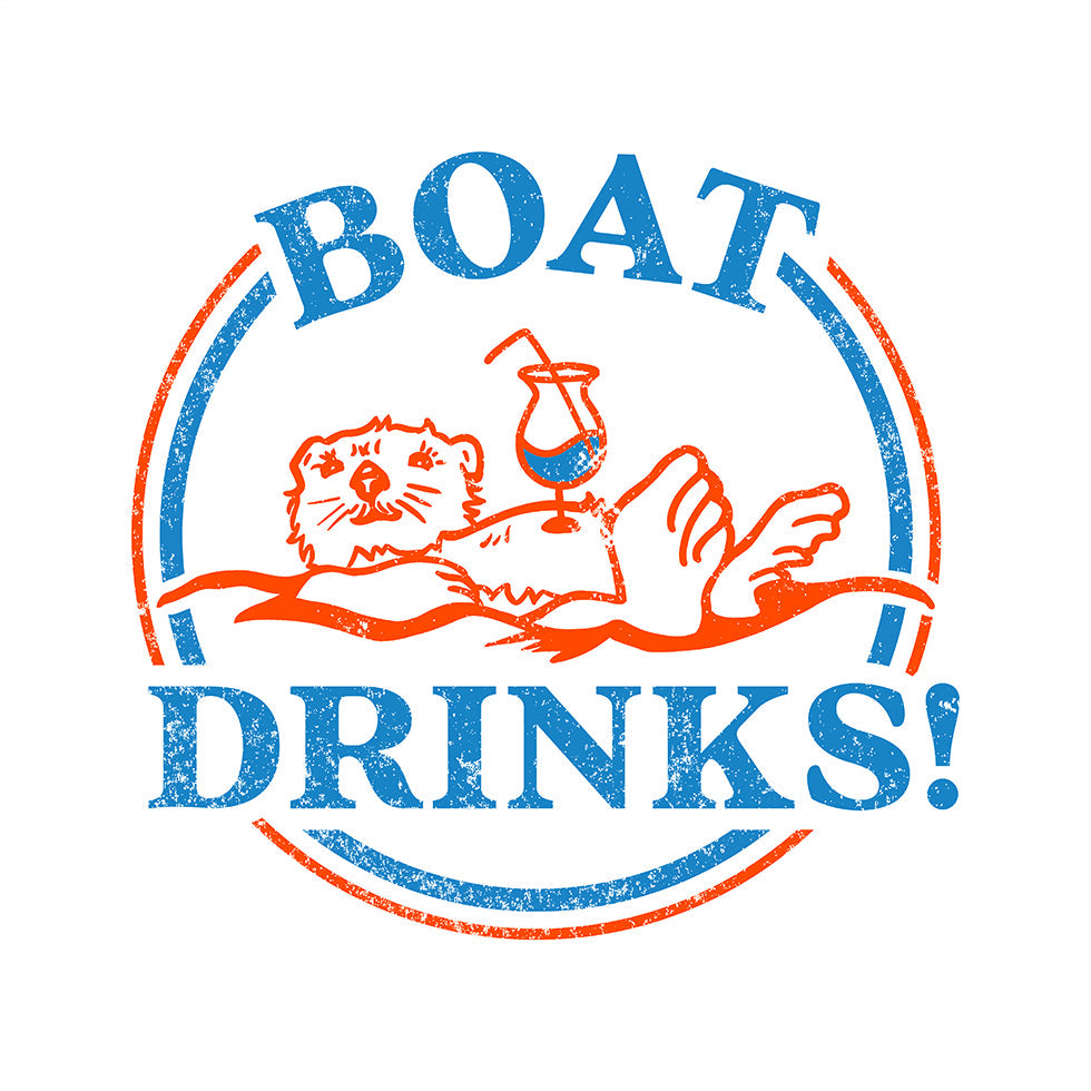 Boat Drinks Cocktail Drinking Otter Plakat