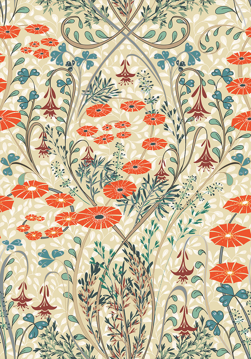 Meadow Scent Vintage Pattern Plakat