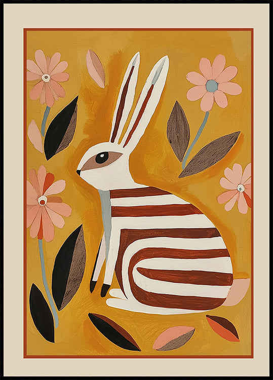 Striped Hare Plakat