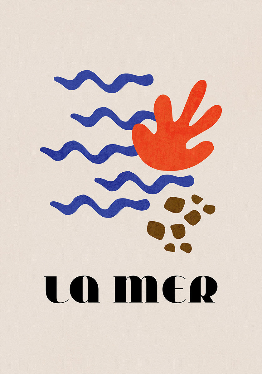 La Mer Abstract Ocean Poster No. 02 Plakat