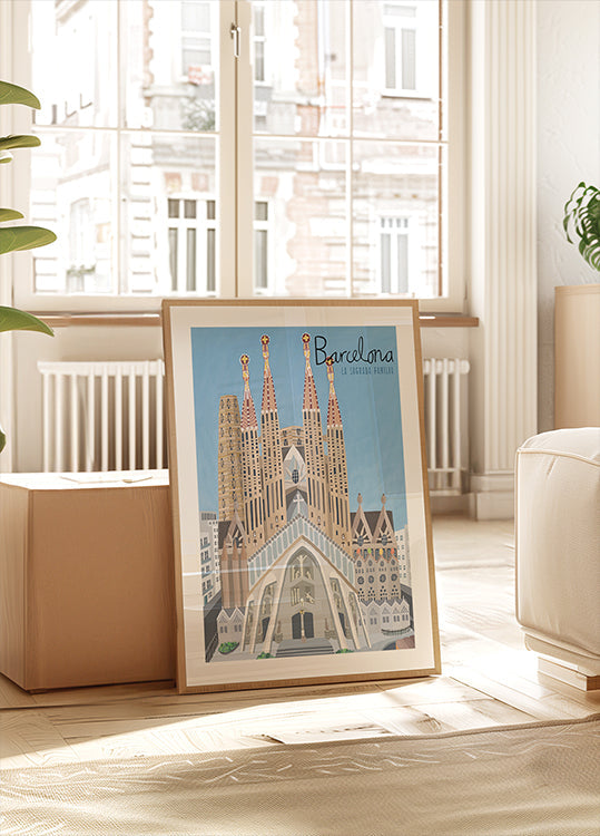 The Sagrada Familia, Barcelona by Artist Carla Daly Plakat