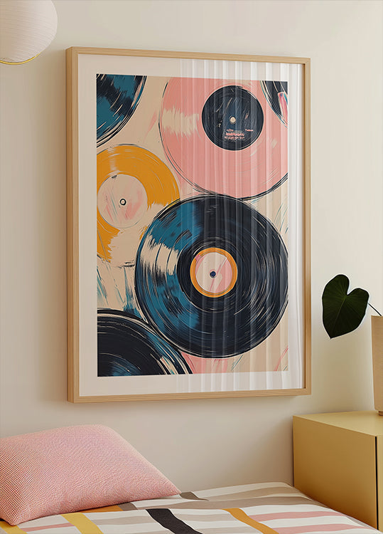 Retro Vinyl Records Plakat