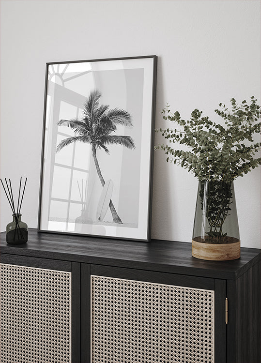 Palm Surfboard Plakat