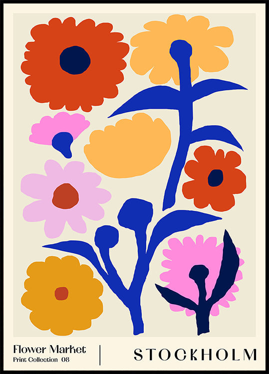 Flower Market. Stockholm Plakat