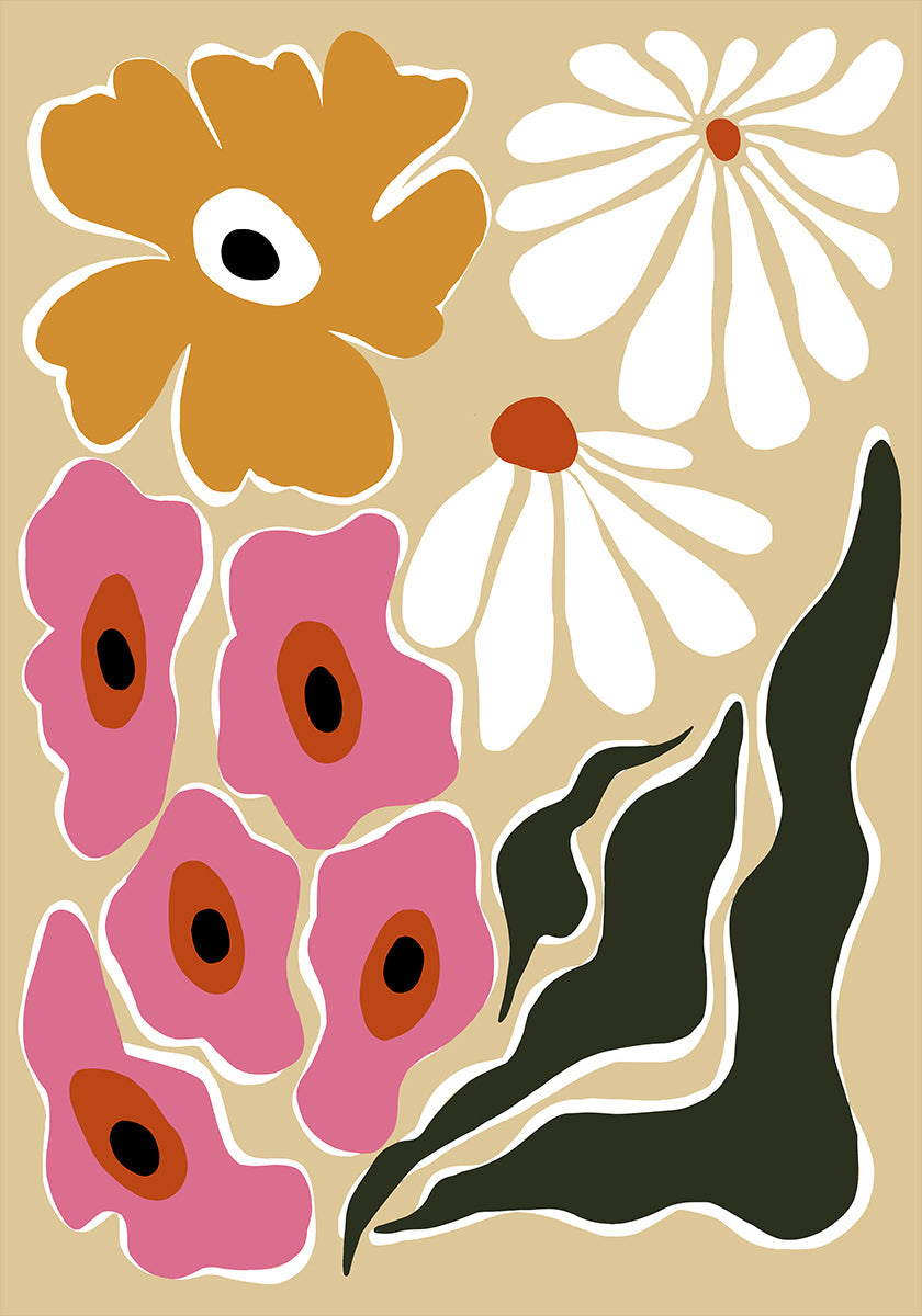 70's Retro garden Plakat