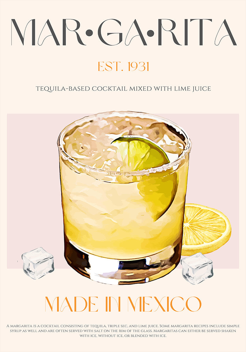 Margarita Print Cocktail Plakat
