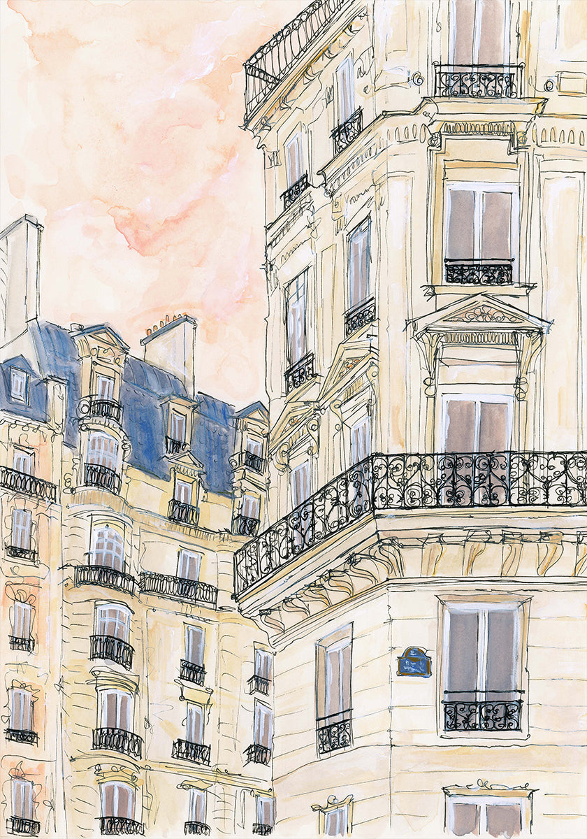 Parisian Street Corner Plakat
