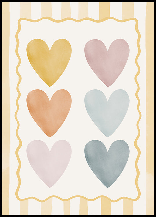 Pastel Hearts Plakat
