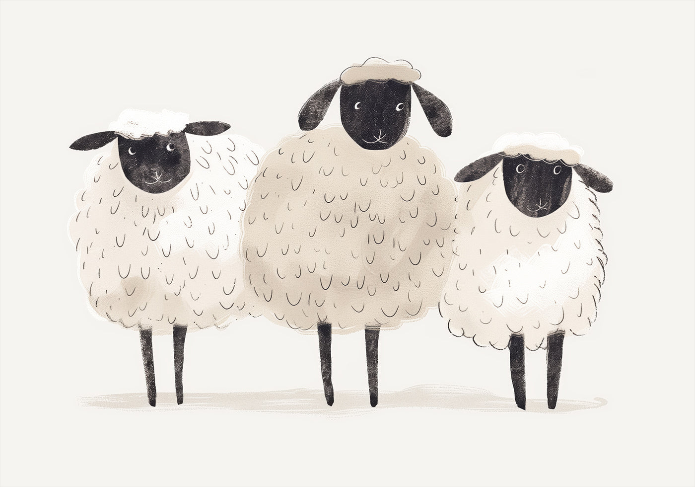 Trio Of Sheep Plakat