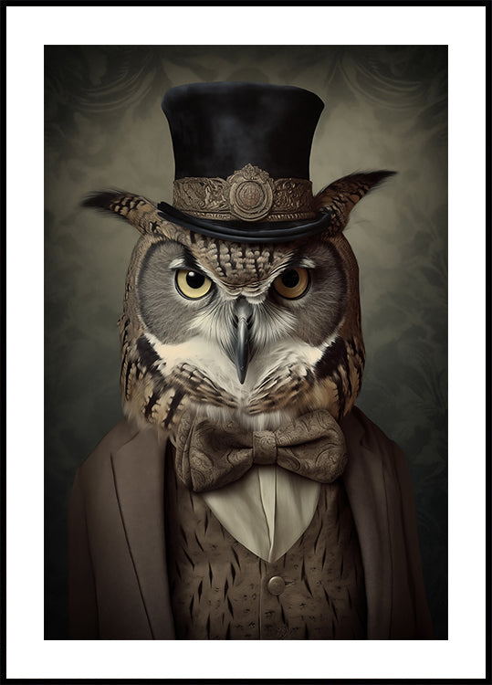 Owl Portrait Plakat