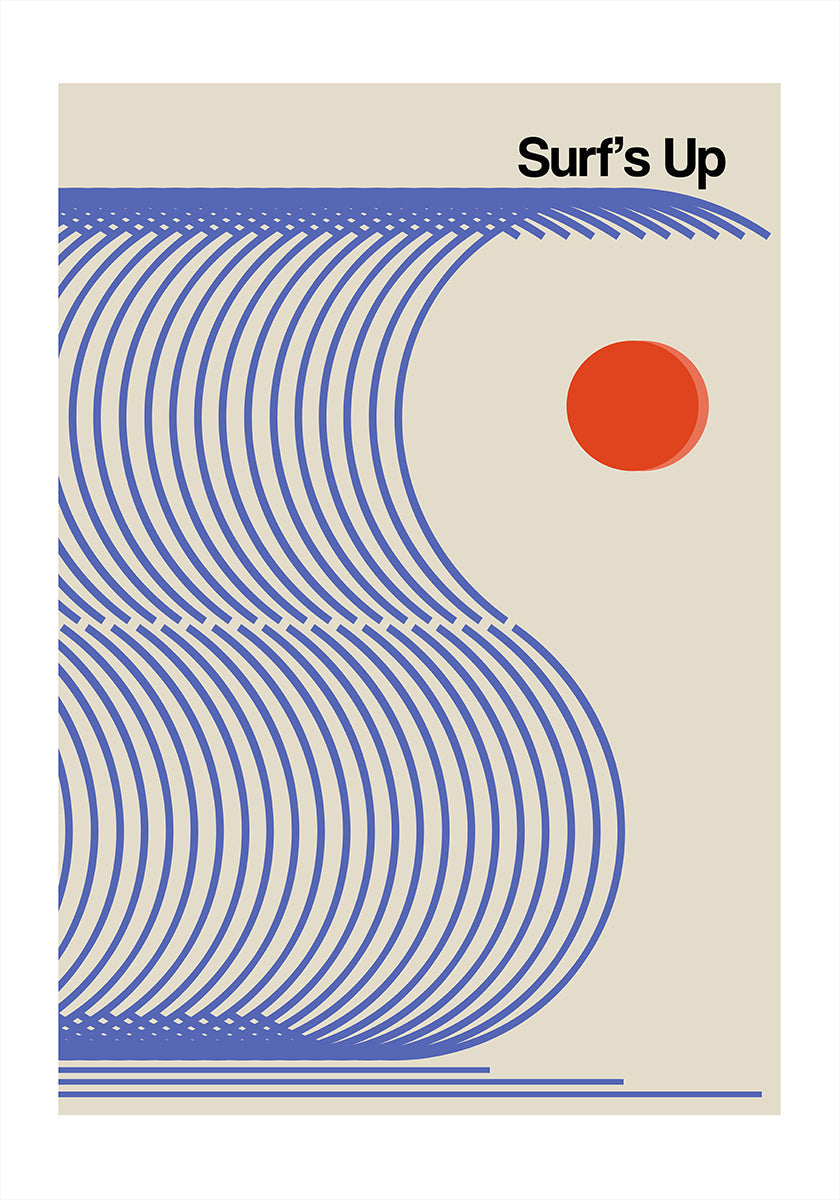 Surf's Up Biscuit Blue Plakat